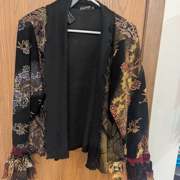 Lee Andersen Top with Velvet accents and Tassels -Size Medium - Picture 7 of 7